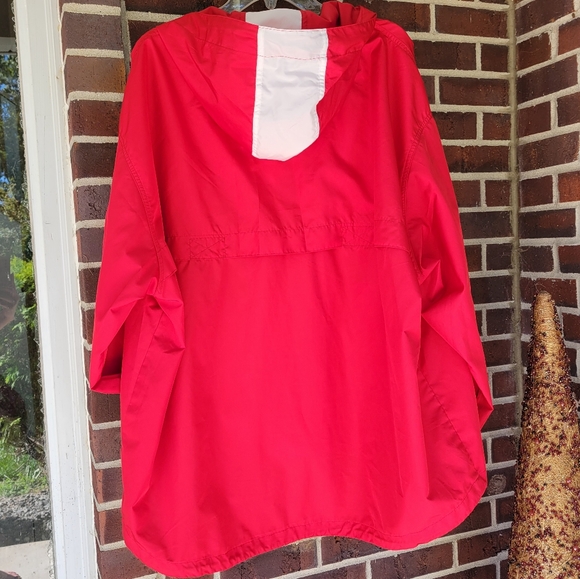 Vintage Red Chaps Jacket Pullover Full Zip Hoodie Windbreaker Toggle Lauren XL - Picture 6 of 8